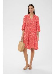 Kaffe Sukienka w kolorze koralowym rozmiar: 38. Czerwone sukienki damskie Kaffe, na co dzień, bez wzorów, z wiskozy, bez kołnierzyka, bez ramiączek, mini, proste. Za 173.99 zł.