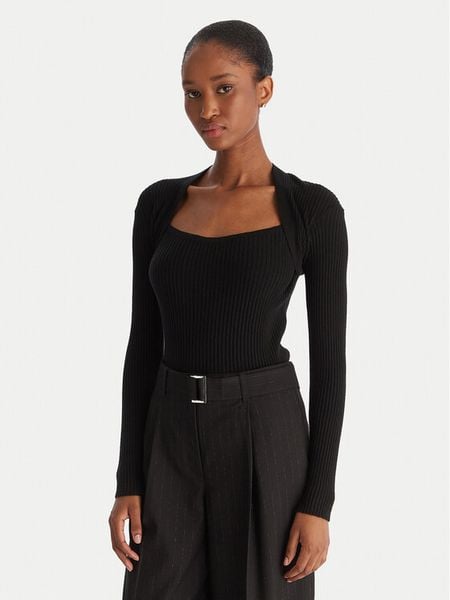 ACCESS FASHION Sweter 54-8048 Czarny Slim Fit. Czarne swetry klasyczne damskie ACCESS FASHION, l, z syntetyku, bez kołnierzyka. Za 259.99 zł.