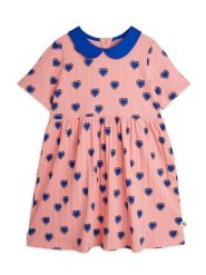 MINI RODINI Sukienka codzienna 2525011028 Różowy Regular Fit. Czerwone sukienki dziewczęce Mini Rodini, bez wzorów, z bawełny, bez ramiączek. Za 169.99 zł.