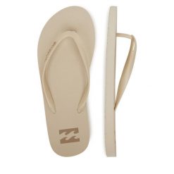 Japonki Billabong. Brązowe klapki damskie Billabong, bez wzorów, bez obcasa. Za 59.99 zł.