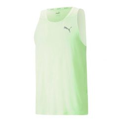 Koszulka do biegania męska PUMA Run Cloudspun Singlet. Zielone t-shirty sportowe męskie Puma, m, z elastanu, bez ramiączek, do biegania. Za 191.60 zł.