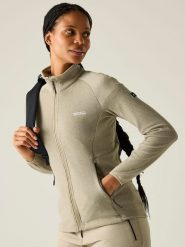 Regatta Kurtka polarowa "Malana" w kolorze beżowym rozmiar: 44. Brązowe kurtki damskie Regatta, bez wzorów, z polaru, bez kaptura. Za 119.40 zł.