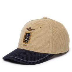 Czapka z daszkiem Aeronautica Militare. Brązowe czapki męskie AERONAUTICA MILITARE, bez wzorów. Za 239.99 zł.