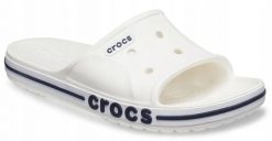 Klapki Dla Dorosłych Crocs Bayaband Slide. Białe klapki damskie Crocs, z materiału. Za 119.99 zł.