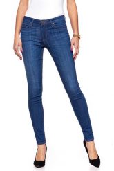 SPODNIE DAMSKIE LEE SCARLETT BRIGHTBLUE WORN L526PFRU 112111791. Spodnie materiałowe damskie Lee, z aplikacjami, z jeansu. W wyprzedaży za 99.99 zł.