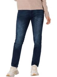 Timezone Dżinsy "Tahila" - Slim fit - w kolorze granatowym rozmiar: W28/L34. Niebieskie jeansy damskie Timezone, z podwyższonym stanem. Za 83.42 zł.