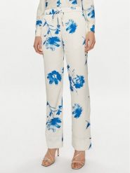 Calvin Klein Spodnie materiałowe K20K206662 Biały Regular Fit. Białe spodnie materiałowe damskie CALVIN KLEIN, bez wzorów, z materiału. Za 469.99 zł.