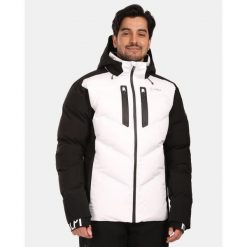 Męska kurtka narciarska Kilpi SKIMMIO-M. Białe kurtki męskie Kilpi, m, bez wzorów, z nylonu, bez kaptura. Za 680.25 zł.