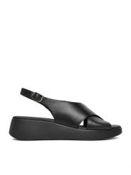 Lasocki Sandały CEO-RST-TILIA-02 Czarny. Czarne sandały damskie Lasocki, bez wzorów, ze skóry, bez obcasa, na koturnie. Za 169.99 zł.