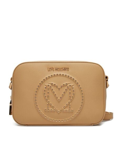 LOVE MOSCHINO Torebka JC4068PP1ML1210A Beżowy. Brązowe listonoszki damskie Love Moschino, bez wzorów, ze skóry, bez dodatków. Za 669.99 zł.