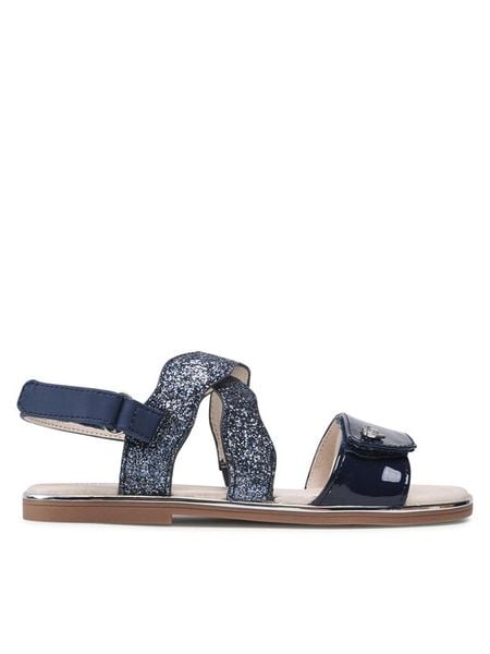 Mayoral Sandały 45.361 Granatowy. Niebieskie sandały dziewczęce Mayoral, ze skóry, bez zapięcia. Za 179.99 zł.