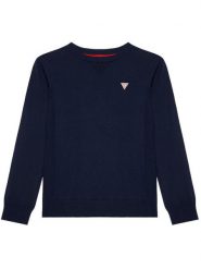 Guess Sweter L0YR03 Z2VV0 Granatowy Regular Fit. Niebieskie swetry chłopięce Guess, z aplikacjami, z bawełny, bez kołnierzyka. Za 129.99 zł.