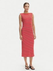 Tommy Hilfiger Sukienka codzienna WW0WW49311 Czerwony Slim Fit. Czerwone sukienki damskie Tommy Hilfiger, na co dzień, xs, bez wzorów, z wiskozy, bez kołnierzyka, bez ramiączek, proste. Za 529.99 zł.