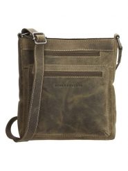 HIDE & STITCHES Skórzana torebka w kolorze oliwkowym - 21 x 23 x 6 cm rozmiar: onesize. Brązowe torebki klasyczne damskie HIDE & STITCHES, bez wzorów, z materiału, bez dodatków. Za 165.99 zł.