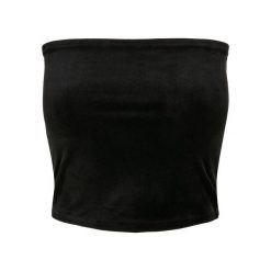 Damski tank top Urban Classics velvet tube(GT). Czarne topy damskie Urban Classics, bez wzorów, bez kołnierzyka. Za 112.00 zł.
