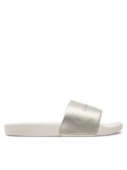 Calvin Klein Jeans Klapki Slide Ny Pearl YW0YW01243 Niebieski. Niebieskie klapki damskie Calvin Klein Jeans, bez wzorów, z jeansu, bez obcasa. Za 219.99 zł.