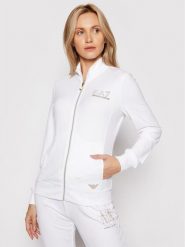 EA7 Emporio Armani Bluza 8NTM43 TJ9RZ 1100 Biały Regular Fit. Białe bluzy bez kaptura damskie EA7 Emporio Armani, xs, z syntetyku. Za 409.99 zł.