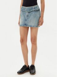 HUGO Spódnica jeansowa Gamini 50541549 Niebieski Regular Fit. Niebieskie spódniczki damskie Hugo, xl, bez wzorów, z bawełny. Za 259.99 zł.