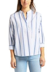 LEE ESSENTIAL BLOUSE DAMSKA BLUZKA W PASKI SURF BLUE L45VZQQF 112110648. Niebieskie bluzki damskie Lee, l, bez wzorów, bez kołnierzyka, bez ramiączek. Za 129.99 zł.