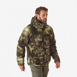 Kurtka Solognac Warm 900 camo wodoodporna. Brązowe kurtki męskie SOLOGNAC, m, bez wzorów, z materiału, bez kaptura. Za 599.99 zł.