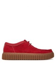 Clarks Półbuty Torhill Low 26180908 Czerwony. Czerwone półbuty męskie Clarks, ze skóry, bez zapięcia. Za 289.99 zł.