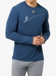 Bluza bez kaptura Super.natural HZSG Haute Route LS. Niebieskie bluzy z kapturem męskie Super.natural, m, z materiału. Za 284.89 zł.