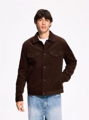 Sztruksowa koszula regular fit - ciemnobrązowy. Brązowe koszule męskie Reserved, l, bez wzorów, ze sztruksu, bez kołnierzyka, bez ramiączek. Za 199.99 zł.