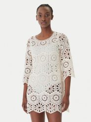 Banana Moon Sukienka plażowa Mishka Sunlight MXX11 Écru Regular Fit. Sukienki damskie Banana Moon, na plażę, s, bez wzorów, z bawełny, bez kołnierzyka, bez ramiączek. Za 409.99 zł.