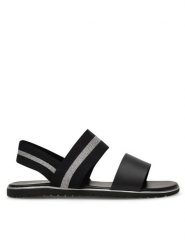Clara Barson Sandały WS6262-05 Czarny. Czarne sandały damskie Clara Barson, bez wzorów, z materiału, bez obcasa, na płaskiej podeszwie. Za 47.99 zł.