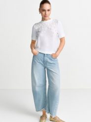 Rich & Royal Damska koszulka z dzianiny Kobiety biały jednolity, L. Białe t-shirty damskie Rich & Royal, l, bez wzorów, z dzianiny, bez kołnierzyka. Za 379.95 zł.