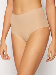 Chantelle Figi klasyczne z wysokim stanem Soft Stretch C26470 Beżowy. Brązowe figi damskie Chantelle, bez wzorów, z syntetyku. Za 49.99 zł.
