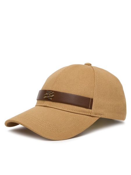 KARL LAGERFELD Czapka z daszkiem B1W33010 Beżowy. Brązowe czapki z daszkiem damskie Karl Lagerfeld, bez wzorów, z bawełny. Za 429.99 zł.