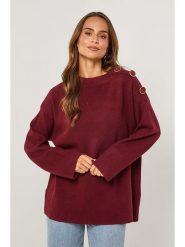 L'armoire de Suzette Sweter w kolorze bordowym rozmiar: 38/40. Czerwone swetry klasyczne damskie L'armoire de Suzette, l, z kaszmiru, bez kołnierzyka. Za 147.91 zł.