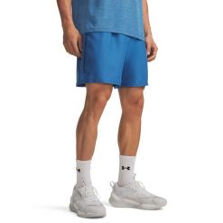 Spodenki Woven Wdmk dla mężczyzn Under Armour 1383356. Czarne szorty męskie Under Armour, bez wzorów, z materiału, sportowe. Za 146.75 zł.