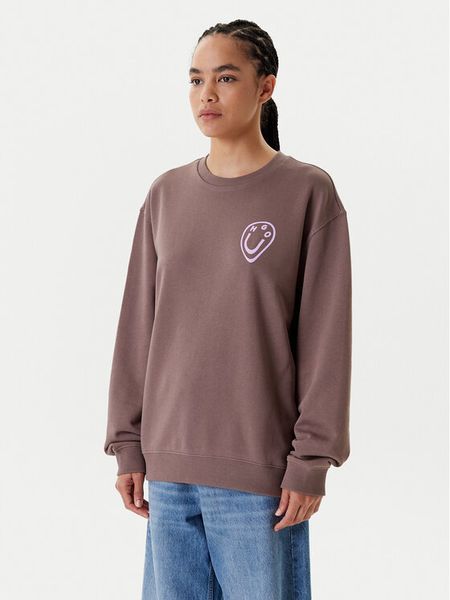 HUGO Bluza 50545052 Brązowy Oversize. Brązowe bluzy bez kaptura damskie Hugo, xl, z bawełny. Za 249.99 zł.