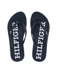 Tommy Hilfiger Japonki Strap Beach Sandal FW0FW07901 Granatowy. Niebieskie klapki damskie Tommy Hilfiger, bez wzorów, z syntetyku, bez obcasa. Za 109.99 zł.