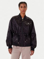 Guess Kurtka przejściowa V5YL11 WHFU0 Czarny Regular Fit. Czarne kurtki damskie Guess, m, z aplikacjami, z syntetyku, bez kaptura. Za 529.99 zł.
