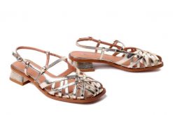 MACIEJKA K7532-25/00-1 złoty, sandały damskie. Żółte sandały damskie Maciejka, bez wzorów, ze skóry, bez obcasa, na obcasie. Za 246.42 zł.