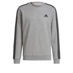 Bluza męska adidas Essentials Sweatshirt. Czarne bluzy bez kaptura męskie Adidas, bez wzorów, z bawełny, sportowe, bez kołnierzyka, bez ramiączek. Za 199.00 zł.