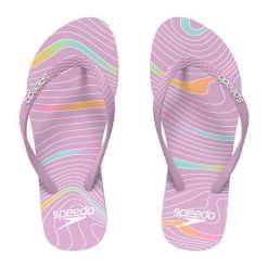 Klapki japonki damskie Speedo Flip Flop. Czerwone klapki damskie Speedo, bez wzorów, bez obcasa. Za 69.99 zł.