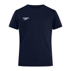 Koszulka T-Shirt męski Speedo Club Plain Tee. Niebieskie bluzki sportowe damskie Speedo, m, bez wzorów, bez kołnierzyka. Za 59.99 zł.