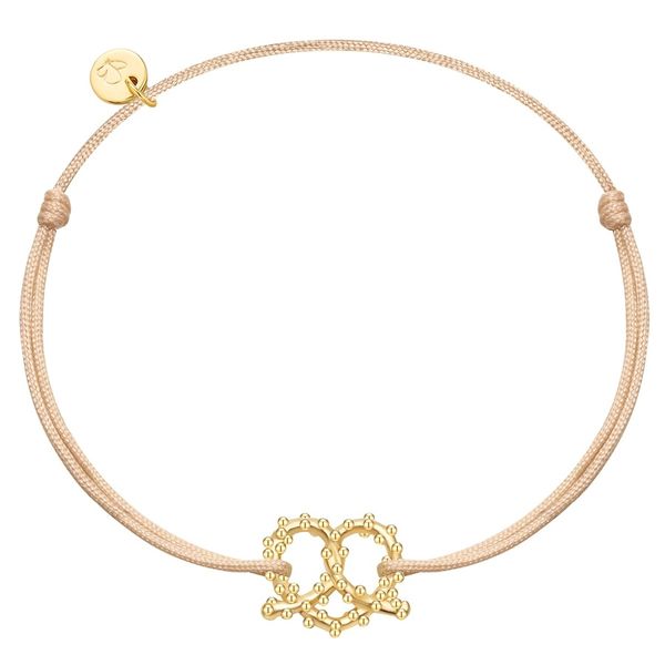 Glanzstücke München Bransoletka Precel serce Srebro wysokiej próby Srebrny Bransoletki 1 ct Damski. Szare bransoletki damskie Glanzstücke München, pozłacane. Za 169.99 zł.