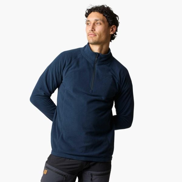 Bluza polarowa do wędrówek męska Swedemount Geilo Fleece Halfzip II. Niebieskie bluzy z kapturem męskie SWEDEMOUNT, m, z materiału. Za 89.99 zł.