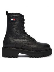 Tommy Jeans Trapery Tjw Urban Laceup Boot Wl EN0EN02906 Czarny. Czarne trapery damskie Tommy Jeans, z jeansu, bez obcasa. Za 559.99 zł.