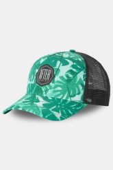 Czapka z pianki wodnej dla dorosłych, unisex – wzór „Big Leaves”. Zielone czapki męskie AFTER ESSENTIALS, bez wzorów, z poliesteru. Za 66.00 zł.