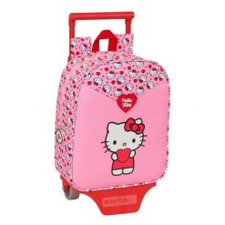 Plecak szkolny HELLO KITTY Poliester 300D. Czerwone plecaki damskie hello kitty, bez wzorów, z poliesteru. Za 160.95 zł.