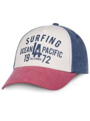 Czapka z daszkiem Ocean Pacific Capo Mannu. Białe czapki męskie OCEAN PACIFIC, bez wzorów, z bawełny, sportowe. Za 135.39 zł.