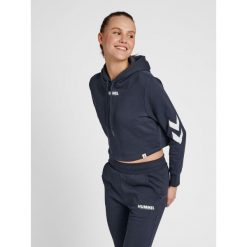 Damska bluza z kapturem crop top Hummel hmlLEGACY. Niebieskie bluzy z kapturem damskie HUMMEL, s. Za 167.50 zł.