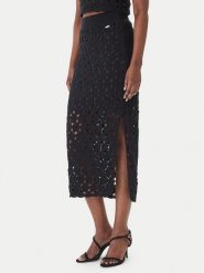 Fracomina Spódnica midi FR26SG4008K488R6 Czarny Slim Fit. Czarne spódniczki damskie Fracomina, s, bez wzorów, z bawełny, midi. Za 549.99 zł.