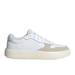Buty męskie adidas Litecourt JR0027 białe. Białe buty sportowe na co dzień męskie ze skóry, bez zapięcia. Za 398.42 zł.